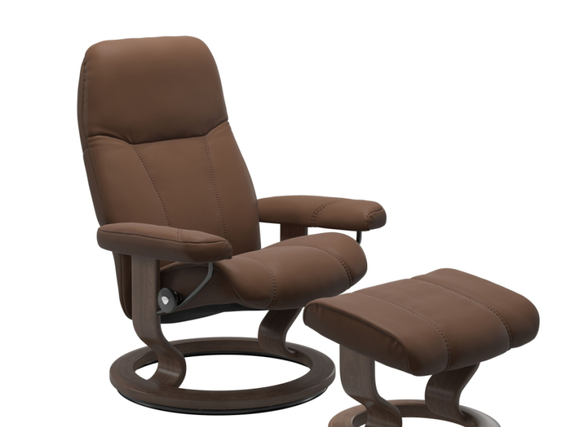 Кресло -реклайнер с пуфом Stressless Consul (M) Classic