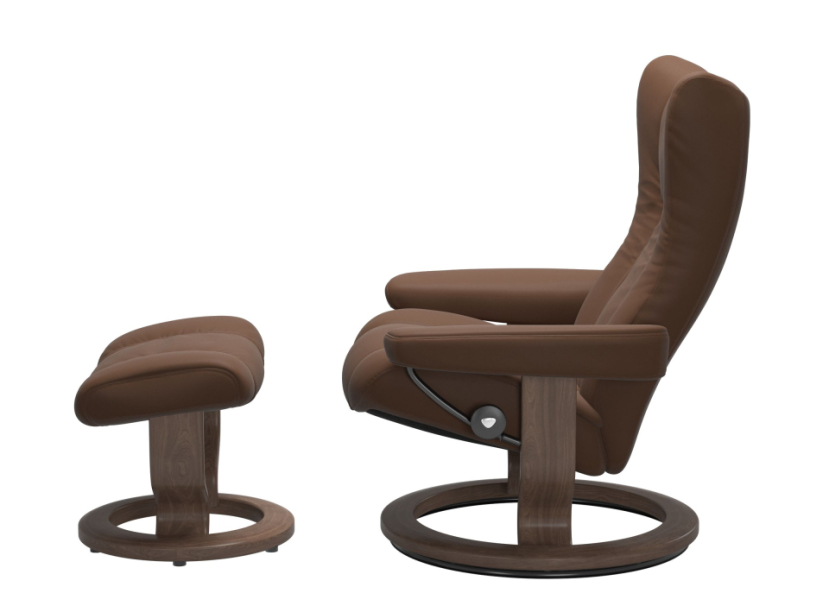 Кресло-реклайнер с пуфом  STRESSLESS WING (M) Classiс