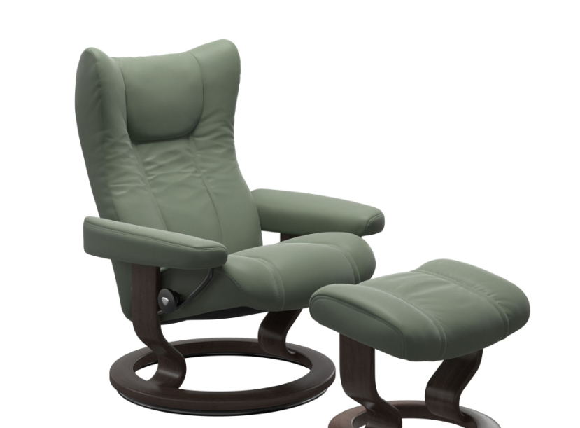 Кресло-реклайнер с пуфом  STRESSLESS WING (M) Classiс