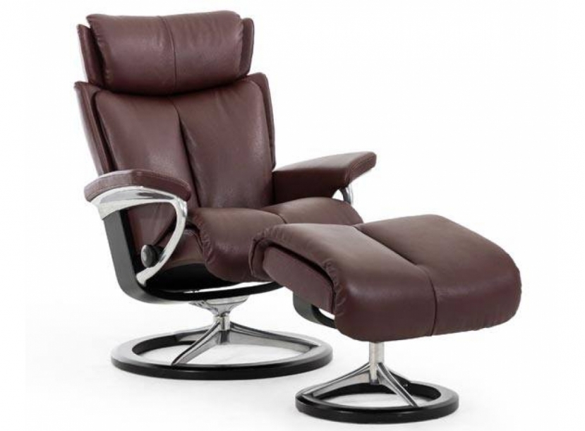 Кресло-реклайнер с пуфом Stressless MAGIC(M) Signature