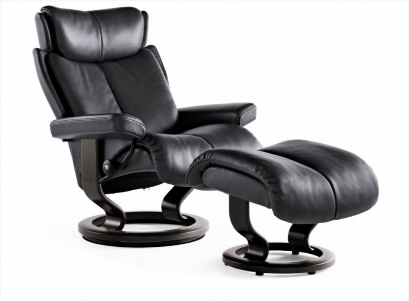 Кресло-реклайнер с пуфом Stressless Magic (M)  Classic