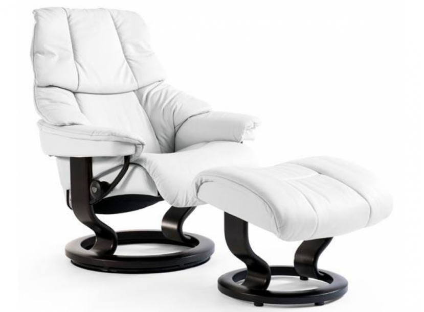 Кресло-реклайнер с пуфом Stressless Reno (M) Classic