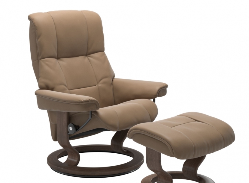 Кресло-реклайнер с пуфом Stressless Mayfair (M) CLASSIC