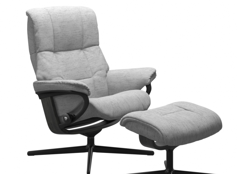 Кресло-реклайнер  с пуфом  Stressless Mayfair(M) Сross
