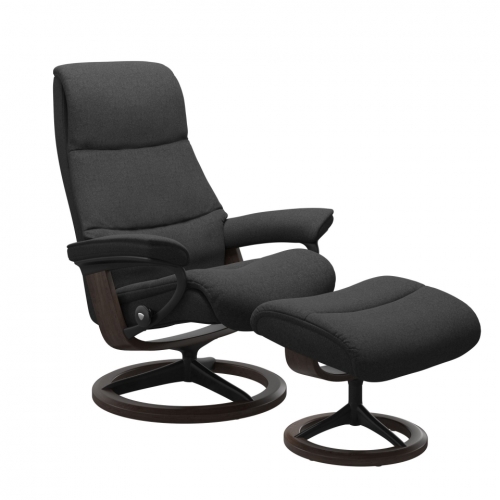 Кресло-реклайнер с пуфом  Stressless View(M) Signature