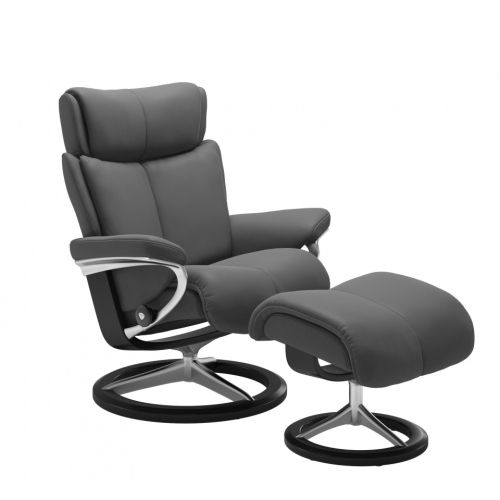 Кресло-реклайнер с пуфом  Stressless MAGIC (M) Signature