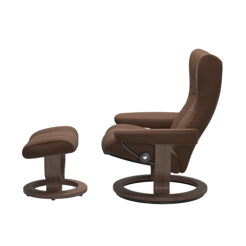 Кресло-реклайнер с пуфом  STRESSLESS WING (M) Classiс