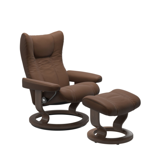 Кресло-реклайнер с пуфом  STRESSLESS WING (M) Classiс