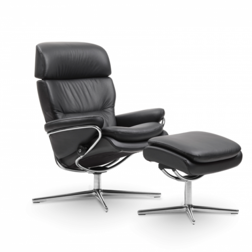 Кресло-реклайнер с пуфом STRESSLESS Rome With Headrest
