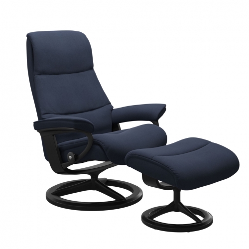 Кресло-реклайнер с пуфом  Stressless View(M) Signature