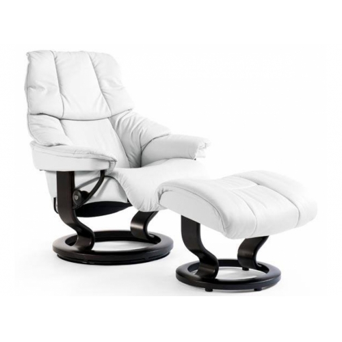 Кресло-реклайнер с пуфом Stressless Reno (M) Classic