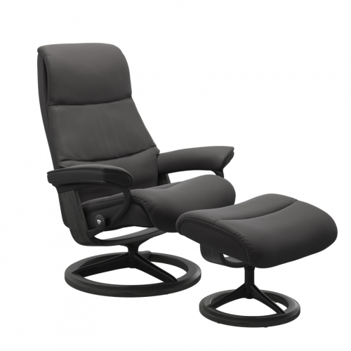Кресло-реклайнер с пуфом  Stressless View(M) Signature